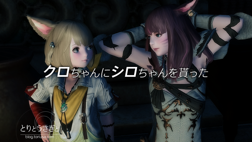 とりとうさぎと Ff14 クロちゃんにシロちゃんを貰った